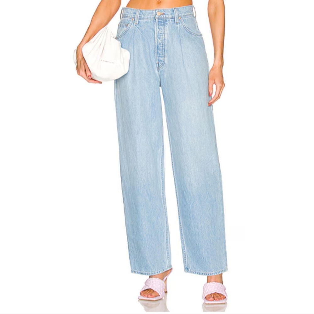 Mother Snacks The Pleated Fun Dip Puddle Button Fly Jean